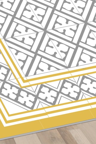 Alfombra vinílica Palace - Blanco y gris