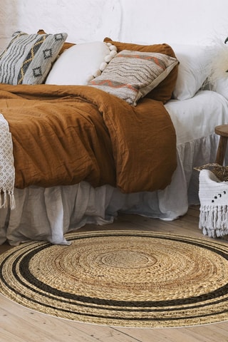 Alfombra vinílica Carthago - Beige y negro