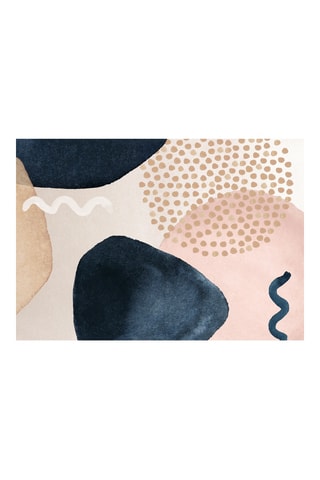 Alfombra vinílica Katerina - Blanco y azul