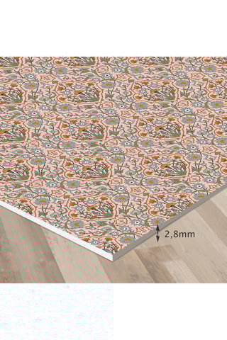 Alfombra vinílica William Morris - Naranja y verde