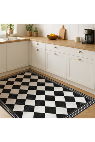 Alfombra vinílica Galileo - Negro y blanco