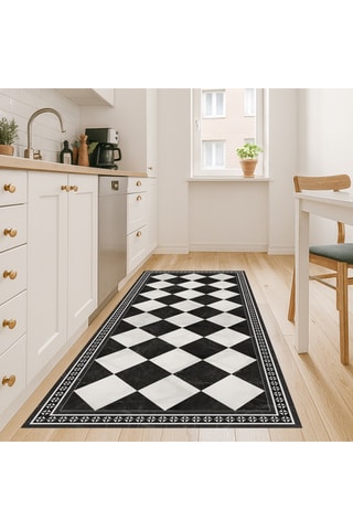 Alfombra vinílica Galileo - Negro y blanco