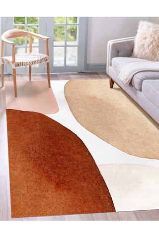 Alfombra vinílica Natalie - Marrón y beige