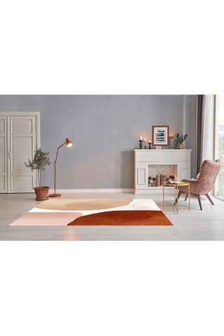 Alfombra vinílica Natalie - Marrón y beige