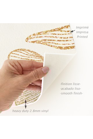 Alfombra vinílica Annabella - Blanco y dorado