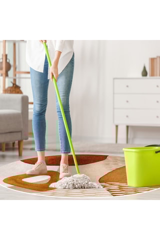 Alfombra vinílica Irina - Marrón y beige