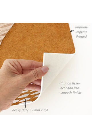 Alfombra vinílica Irina - Marrón y beige