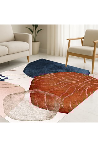 Alfombra vinílica Yarina - Rojo y azul