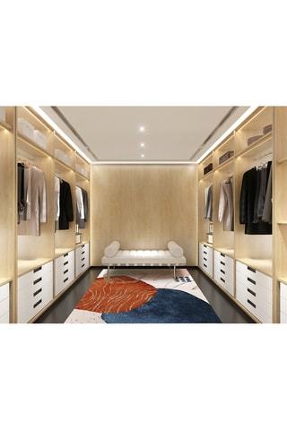 Alfombra vinílica Yarina - Rojo y azul