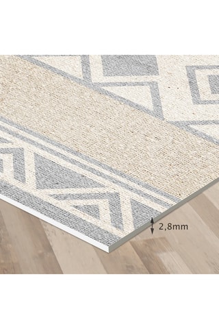 Alfombra vinílica Nomada Sepia - Gris y azul