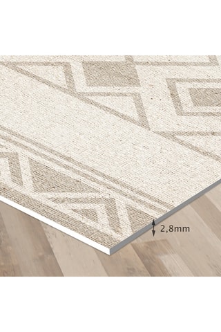 Alfombra vinílica Nomada Sepia - Blanco