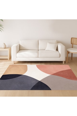 Alfombra vinílica Eclipse - Azul y marrón