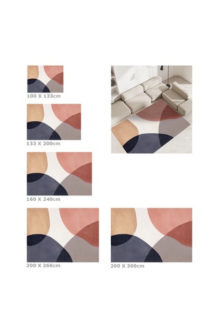 Alfombra vinílica Eclipse - Azul y marrón