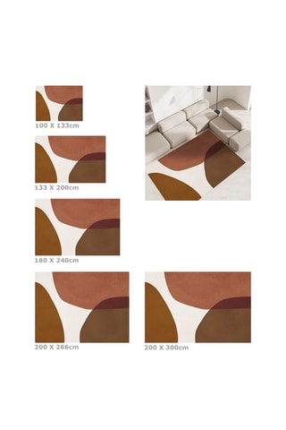 Alfombra vinílica Galazia - Marrón y blanco