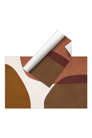 Alfombra vinílica Galazia - Marrón y blanco