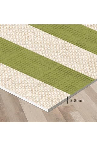 Alfombra vinílica Oliva - Verde y blanco