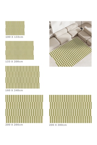 Alfombra vinílica Oliva - Verde y blanco