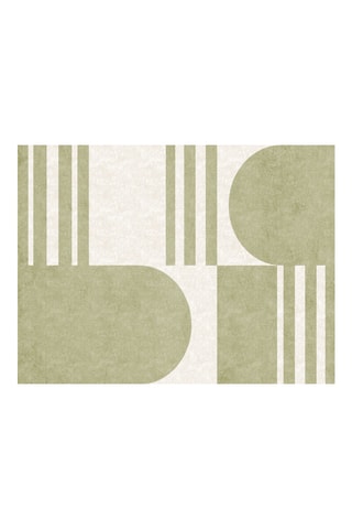 Alfombra vinílica Groovy - Blanco y verde