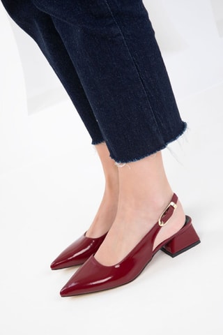 Zapatos con brillo de tacón - Burdeos