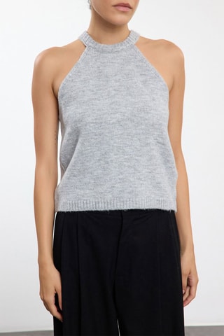 Cárdigan y top - Gris claro