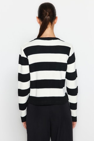Cárdigan de rayas - Crudo