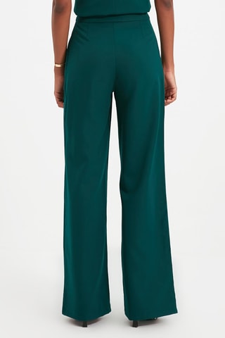 Pantalón wide leg de tiro alto - Verde esmeralda