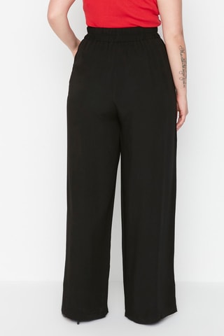 Pantalón palazzo de tiro alto - Negro