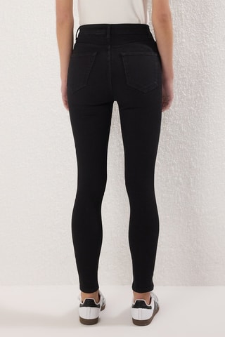 Vaquero de tiro alto skinny fit - Negro