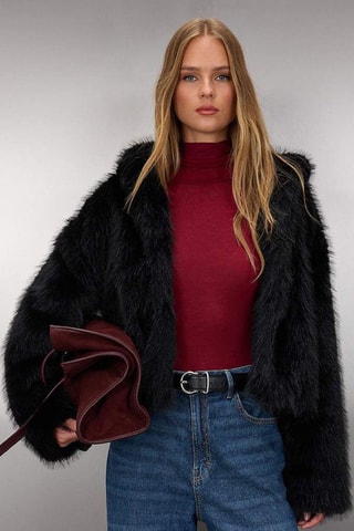 Chaqueta con capucha - Negro