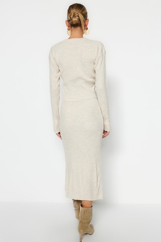 Top y falda de tubo - Crudo jaspeado