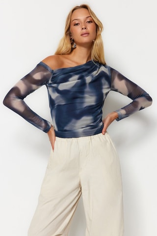 Top - Azul petróleo