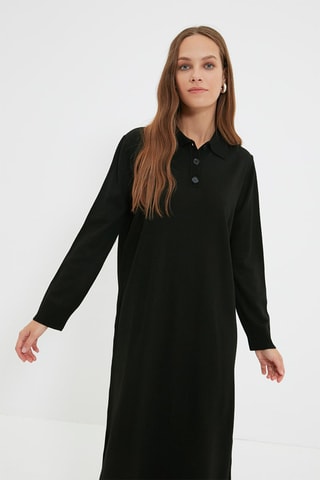 Vestido jersey - Negro