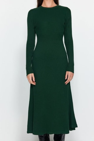 Vestido midi - Verde oscuro