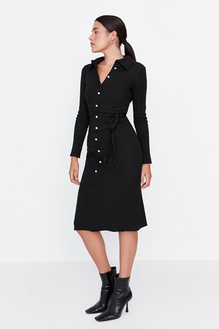 Vestido jersey - Negro