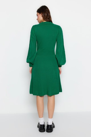 Vestido evasé - Verde