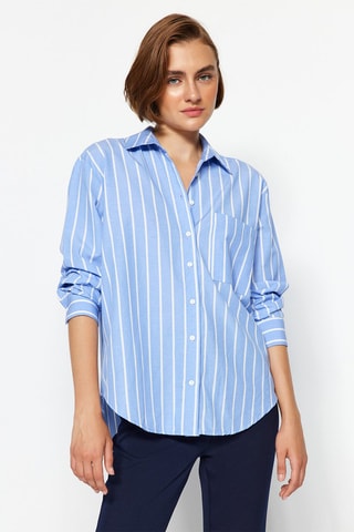 Camisa de rayas - Azul