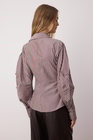 Camisa slim fit - Marrón