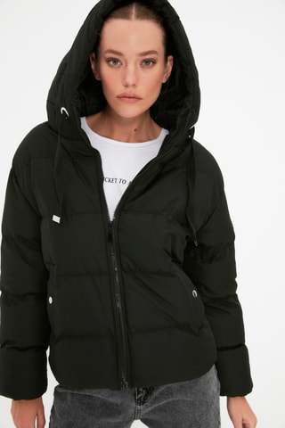 Anorak con capucha - Negro