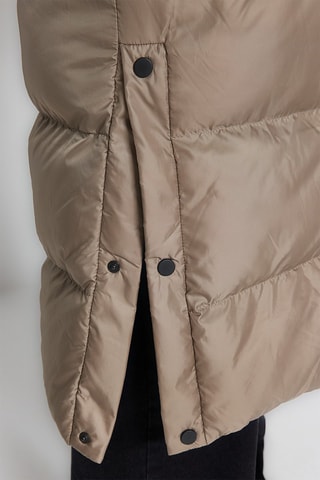 Anorak largo con capucha - Topo
