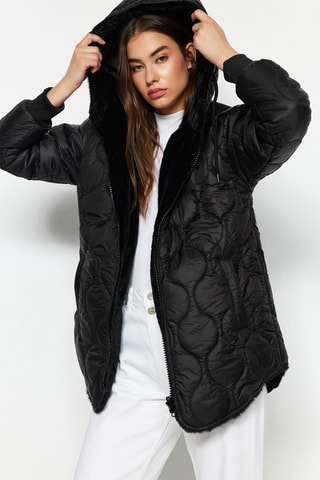 Anorak reversible con capucha - Negro