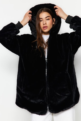 Anorak reversible con capucha - Negro