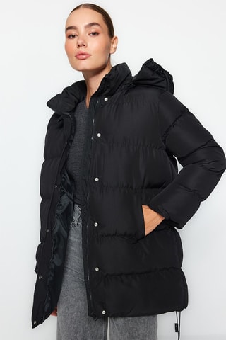 Anorak con capucha - Negro