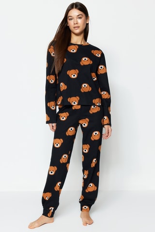 Pijama - Antracita y naranja