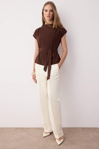 Blusa sin mangas - Marrón