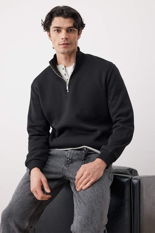 Sudadera regular fit - Negro