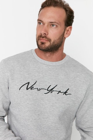 Sudadera regular fit - Gris claro