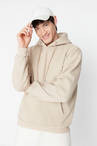 Sudadera con capucha - Beige