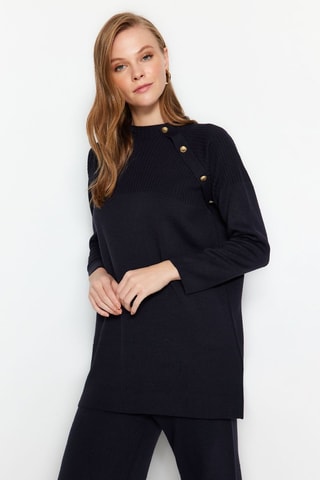 Túnica regular fit y pantalón - Azul marino