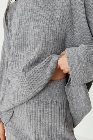 Camiseta y pantalón wide leg - Gris