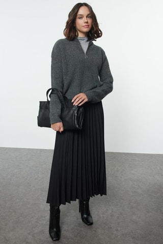 Falda plisada - Negro